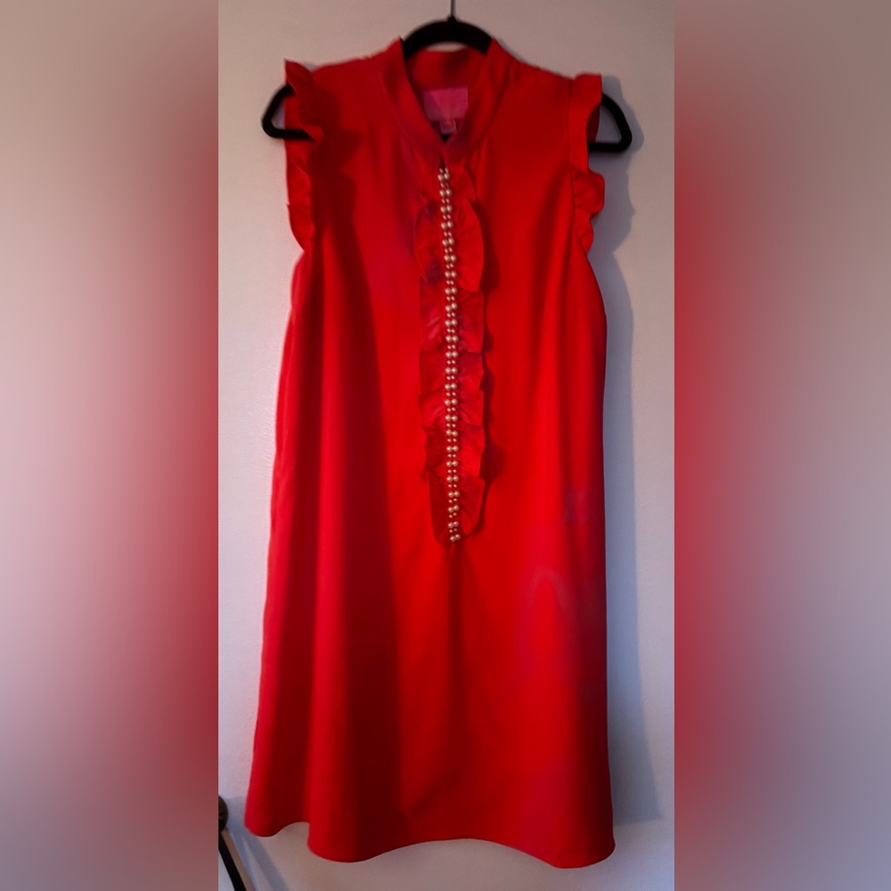 EUC Lilly Pulitzer Adalee Shift Dress - Ruby Red- 14
